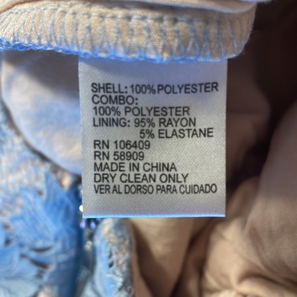 Gianni Bini Blue Lace Dress Size 6 - Picture 10 of 10